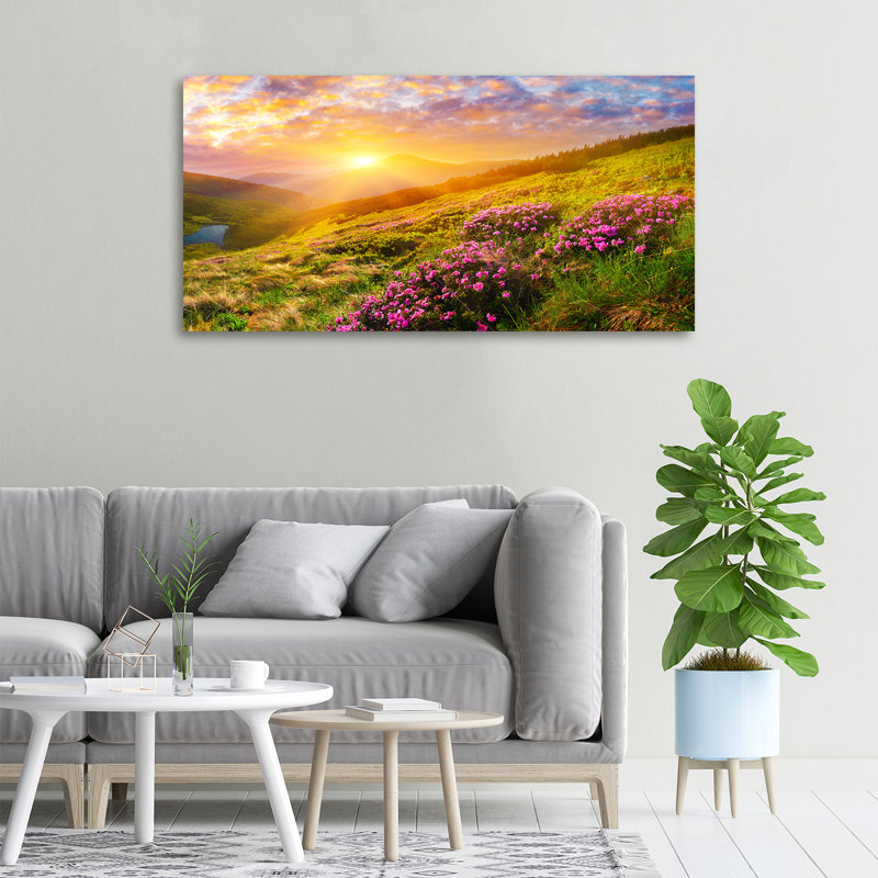 Sunset Mountains - Wrapped Canvas Print