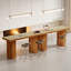 Table de bar rectangulaire de 62,9 pouces à hauteur de comptoir pour la salle à manger