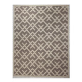 Flatweave Geometric Area Rug in Gray