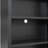 Modern 5 Bookcase With Led , Solid Wood, , Adjustable Shelves, Black For Eraser Storage Home Office Suite, Wood Frame, Board, Pen
