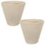 Ensemble de 2 pots à fleurs ronds en polyrésine blanc antique Chandra 15,5 po x 15,5 po x 14,75 po-31481347