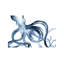 Octopus In The Blues by Elizabeth Medley - Wrapped Canvas Painting-6447946