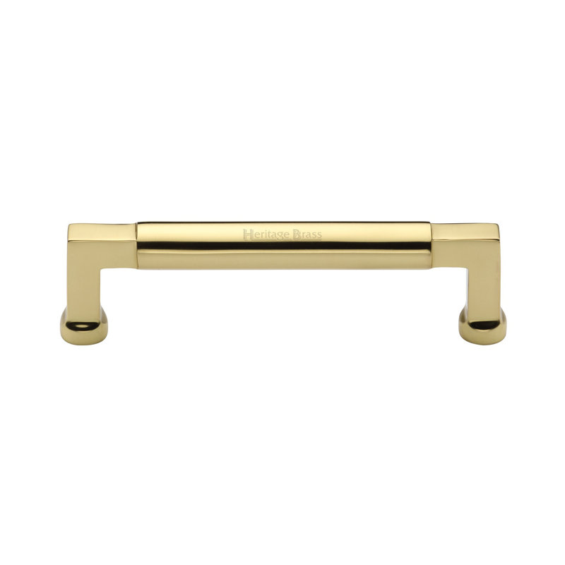 Heritage Brass Heritage Cabinet Pull Bauhaus Design, Polished Brass, 12.8cm H x 16cm W x 14.4cm D