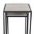 Aqeel Metal Rectangle Pedestal Side End Black Accent Table with Brown Wood Tops Set