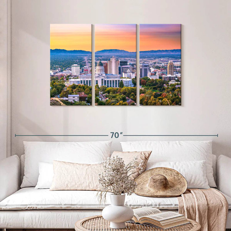 Rorry Salt Lake City Landscape, 28" H x 45" W