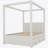Upholstery Canopy Platform Bed with Trundle and Three Storage Drawers, Beige-1706947650