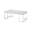 Table basse moderne en chêne naturel avec base - choix fonctionnel et élégant avec détails décoratifs