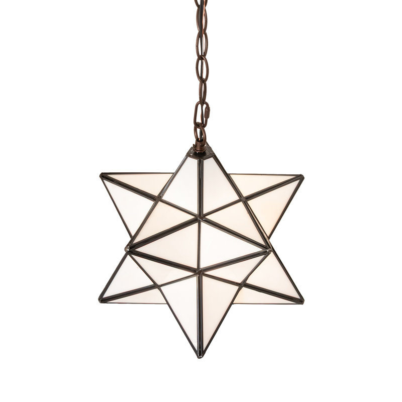 12" Wide Moravian Star Pendant, White, 16" H x 12" W x 12" D