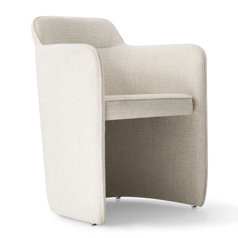 Chaise rembourrée en tissu d'une hauteur de 18,5 po, Beige