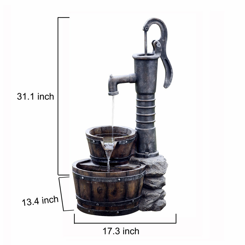 Keghart Hand Crafted Weather Resistant Cascade Fountain