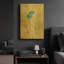 « Fleurs de turquoise 1 » par JD, décoration murale en métal doré, 40,6 cm x 61 cm-1694601517