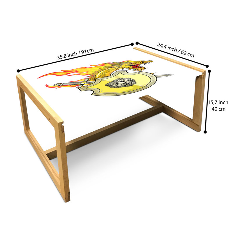 Jaecia Sled Coffee Table, 90cm H x 62cm W x 40cm D