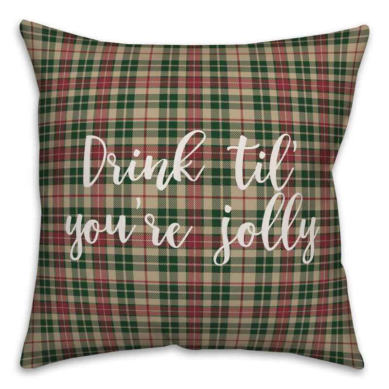 Plaid Reversible Throw Pillow, Throw Pillow