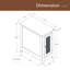 Table d'appoint rectangulaire 11,75 po L 21,75 po L 24,25 po H-772198309