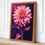 Pink Gerbera Geometric Botanical - Wrapped Canvas-1689914189-1689914229