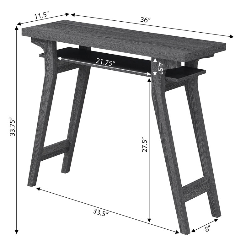 Console Sarha, Noir, H 30 po x l 36 po x P 11,5 po