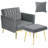 Siemon Velvet Accent Chair with Ottoman-956656806