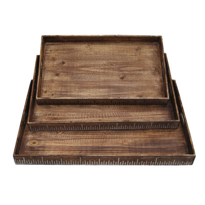Kelley Solid Wood Tray - Set of 3