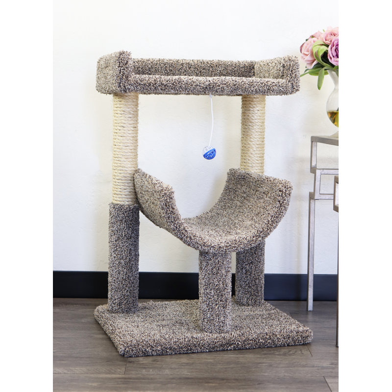New Cat Condos 30″ Cat Tree with Window Perch & Sisal Posts, Speckled
