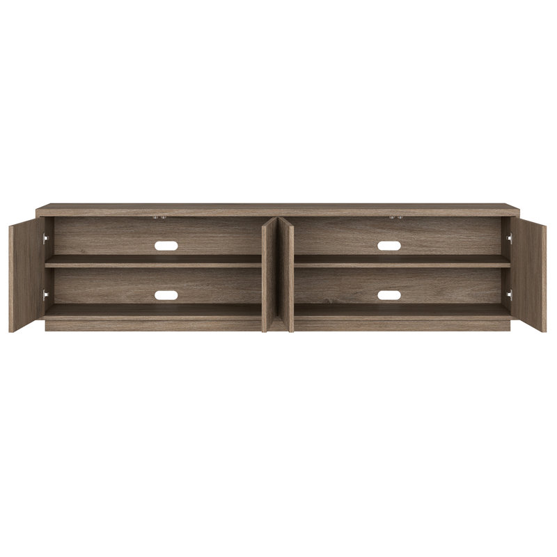 Meuble télé Hansil Denilah, Antiqued Gray Oak
