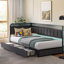 Modern Twin Daybed With Storage & Charging - Corner Design, Led Lights-112989728-118218639