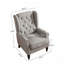 Chaises d'appoint hautes à oreilles, chaise moderne en bois de polyester gris pour la maison
