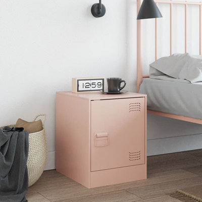 66 34.5cm W Steel Bedside Table