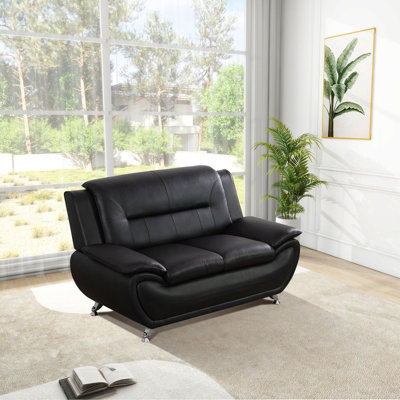 Ochsner 61'' Faux Leather Armless Loveseat
