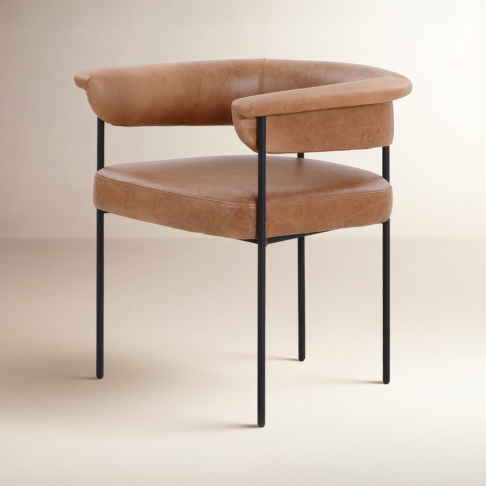 Lyssa Dining Armchair, Chaps Saddle