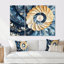 «Coastal Seashell Spiral Of The Ocean II», ensemble d'art mural abstrait vagues modernes