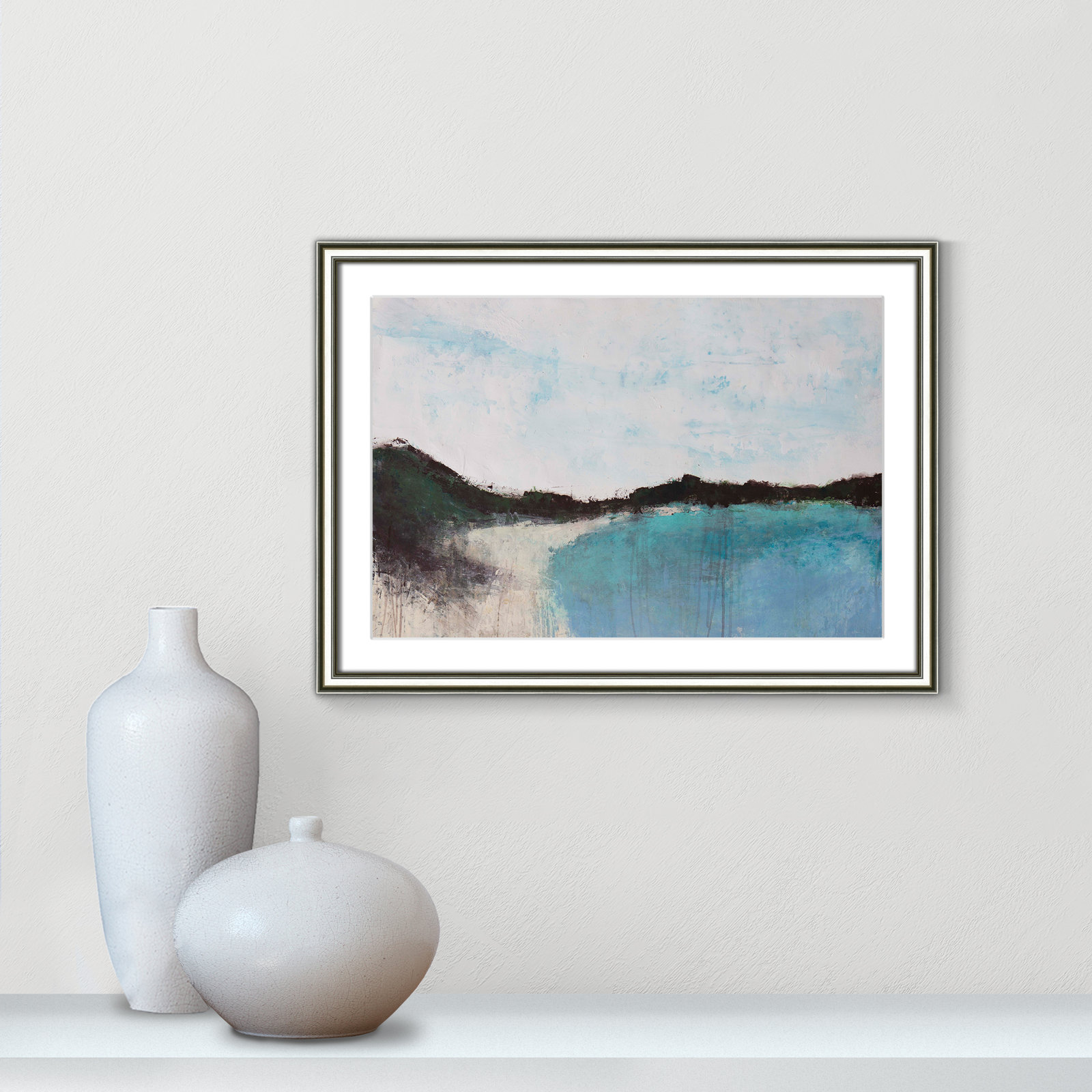 Mountainside Lakeview III Print, 18.25" H x 24.25" W x 0.75" D, Silver Framed