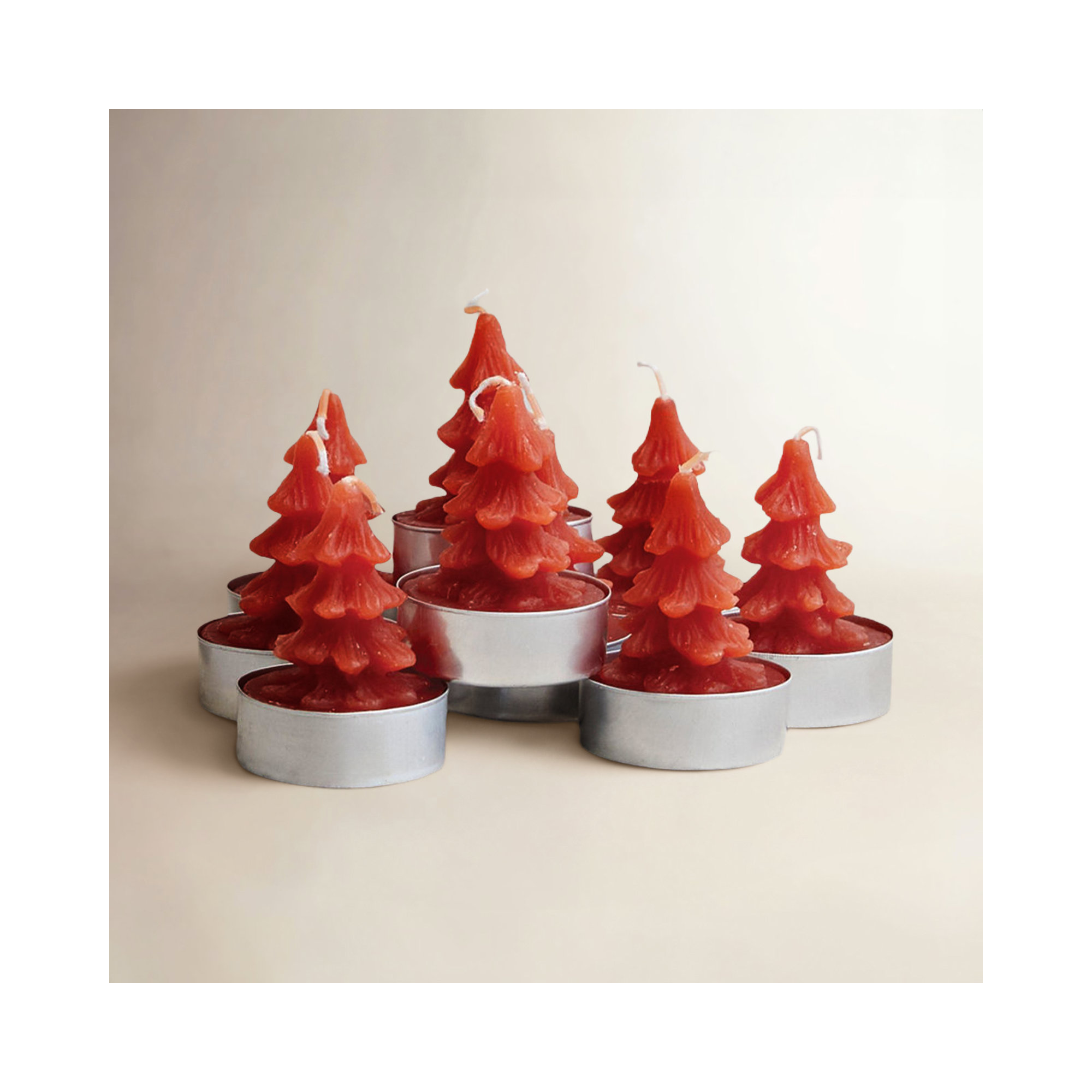 9 Piece Unscented Tealight Candle Set, Holly Berry
