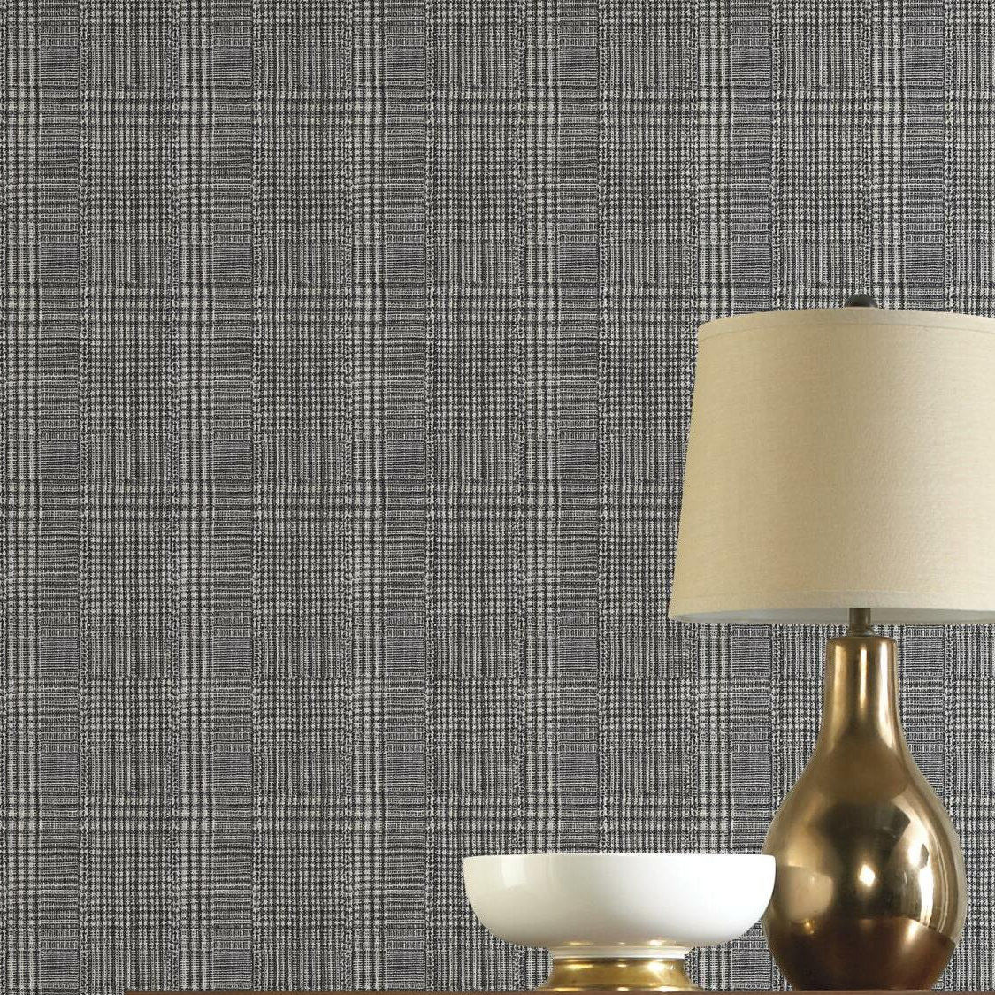 Plaid Wallpaper, Black
