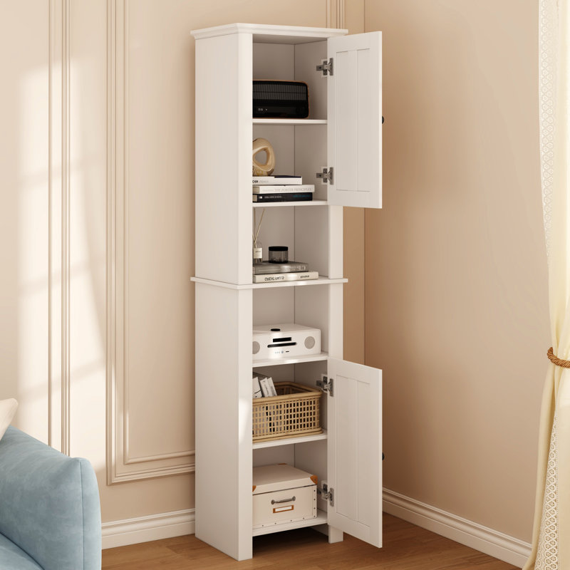Armoire de rangement pour salle de bain avec 2 portes