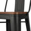 Mccray Set of 4 Metal Frame Industrial Style High Chair Bar Stool