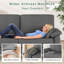 71-inch corduroy 2-seater sofa with solid wood frame, spring seat cushion and two throw pillows-Grey-745357141