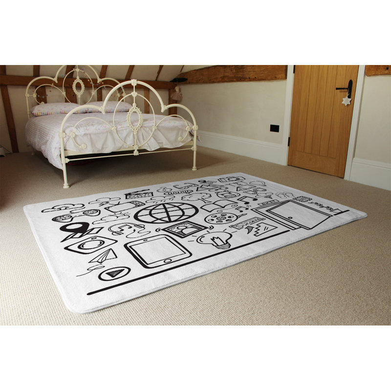 Kittredge Shag Area Rug, Rectangle 140 x 200cm