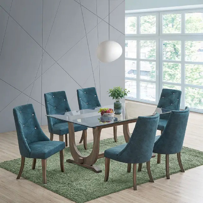 Mican Tufted Dining Chair, Brown, Brown