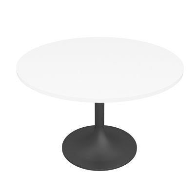 Round Conference Table with Metal Tulip Base