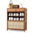 4-Tier Bamboo Shoe Cabinet - Freestanding Shoe Storage With Drawer And Legs For Entryway