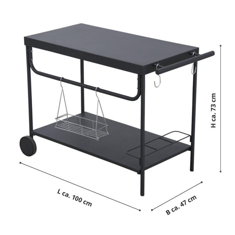 All Home 100cm W x 48cm D Steel