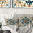 Mediterranean Tiles In Retro Blue VIII - Abstract Tile Printed Throw Pillow