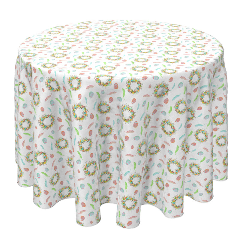 Round Cotton Twill Tablecloth