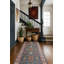 Tapis bleu marine à motif abstrait Kymiere-533200921