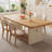 Solid wood oak rectangular dining table-763922855