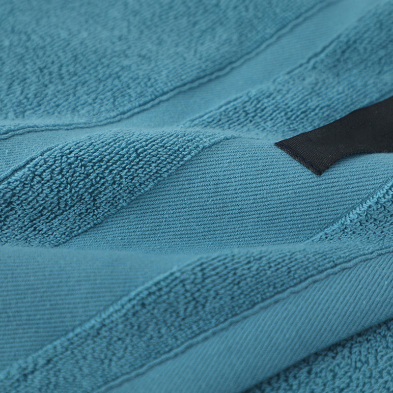 Ensemble de serviettes épaisses et absorbantes 10 pièces, serviettes en polyester pour le lavage de la salle de bain, Blue