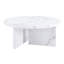 White Coffee Table, Ideal For Living Room Function Modern Furniture, 31.4-inch And Stylish Design