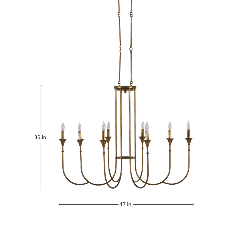 Kathleen 8 - Light Candle Style Chandelier