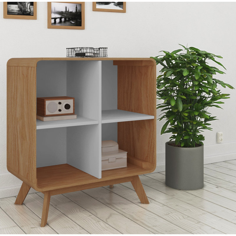 Allensby 60.1cm H x 75cm W Standard Bookcase, Oak