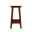 Table d'appoint rétro ardoise rétro brun rougeâtre avec tablette de rangement, petite table de bout pour le salon, petits espaces, maison de ferme, table de chevet mince